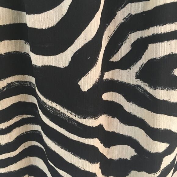 H&M Zebra Print Elastic Waist Chiffon Skirt 8 - Picture 3 of 6